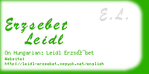 erzsebet leidl business card